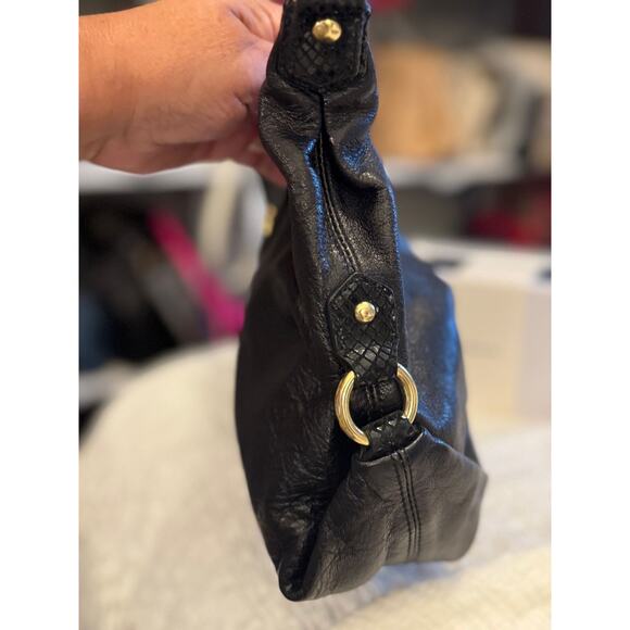 A194 Coach black with snakeskin bag - Picture 4 of 5